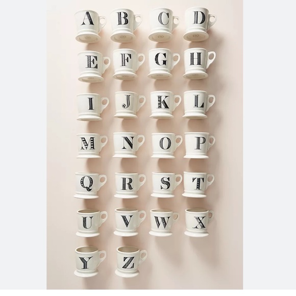 New!  ANTHROPOLOGIE Monogrammed “S” Mug. - Picture 2 of 5